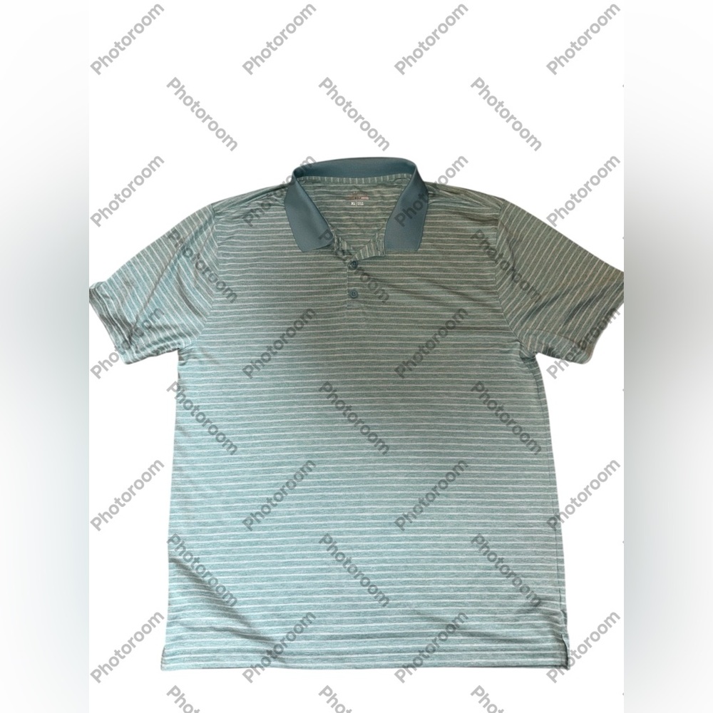 BCG Men's Polo Shirt - Light Blue Stripes